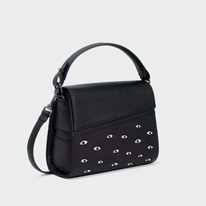 NWOT Min & Mon Anastasio Crossbody Handbag - Mini "All Over Eyes Embroidery"